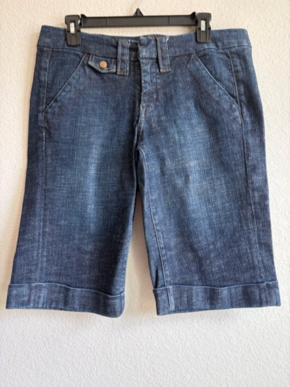 Vintage Calvin Klein CK39 Bermuda Shorts Blue Premium Denim Cotton Made in USA